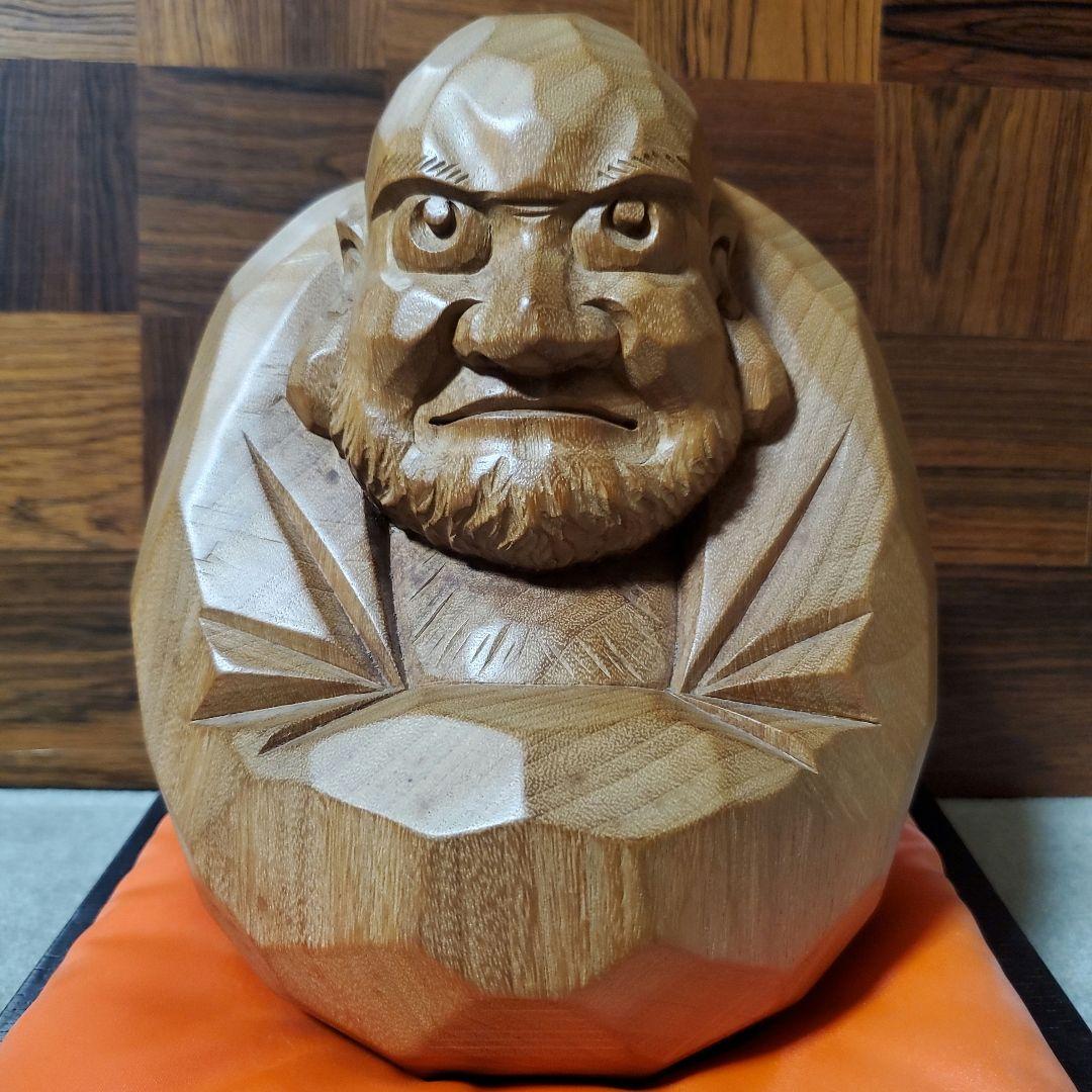 【大幅値下げ】讃岐一刀彫宗家 山中象堂 達磨 だるま 置物　木地 讃岐一刀彫宗家 山中象堂 達磨 だるま 置物 木地 - メルカリ 【宗家