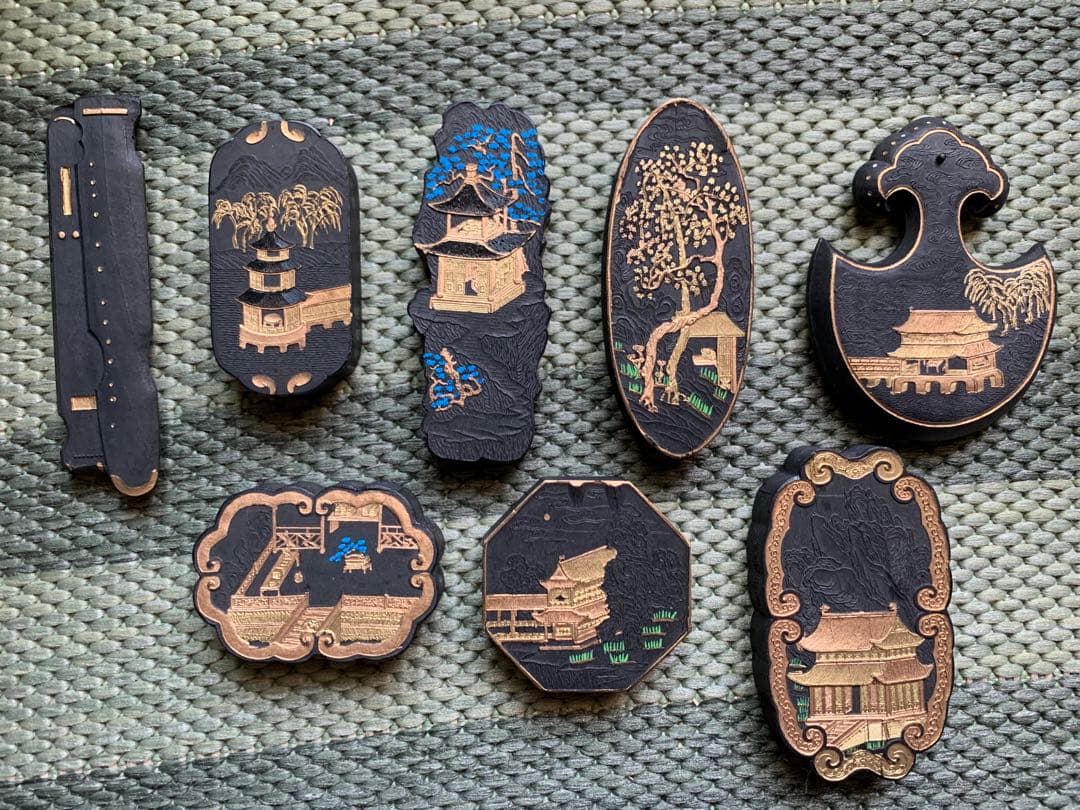 書道墨 書法用具 8点 嘉慶年製 阮元恭 款 未使用品 書道具 唐物 時代物 清 書道墨 書法用具 8点 嘉慶年製 阮元恭 款 未使用品 書