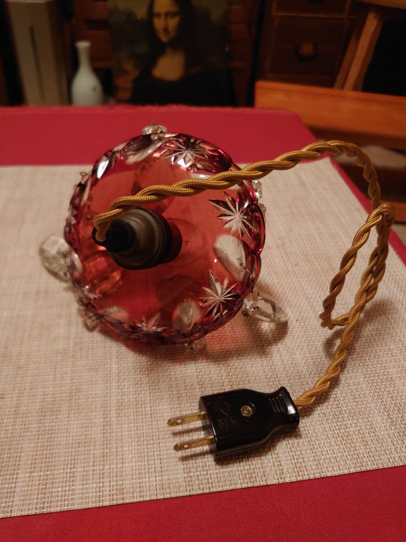 売約済」BOHEMIA GLASS ボヘミアクリスタル 切子プチシャンデリア