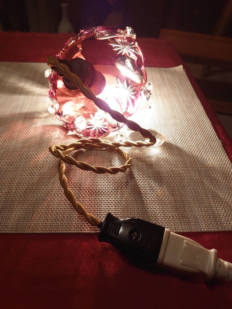 売約済」BOHEMIA GLASS ボヘミアクリスタル 切子プチシャンデリア