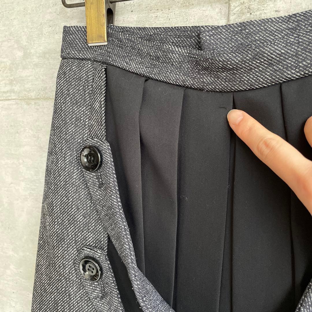 PAMEO POSE 2way プリーツ 切り替え 膝丈スカート