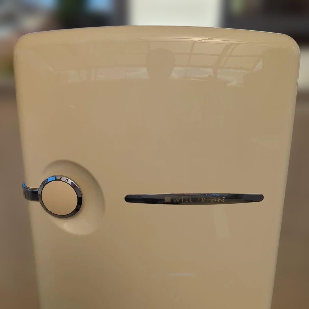 クリーム色レトロ冷蔵庫 ナショナル ウィル NR-B26B1 自動製氷OK