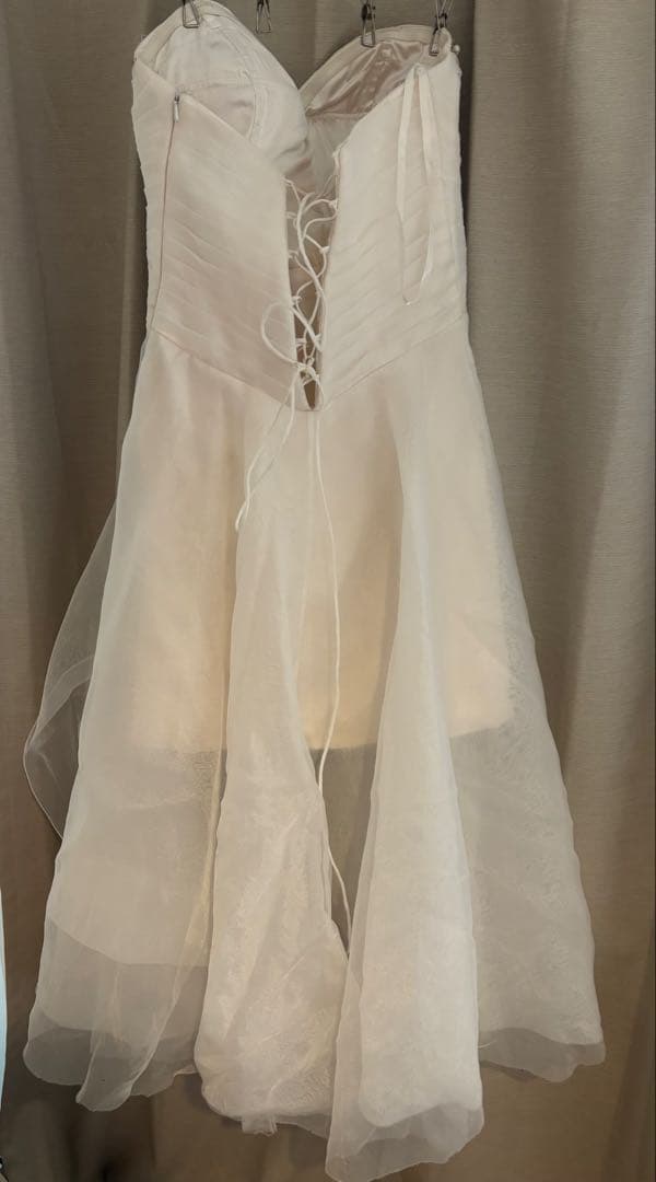 JEAN MACLEANビーズ装飾 ナイトドレス ホワイト ミニドレス 9号