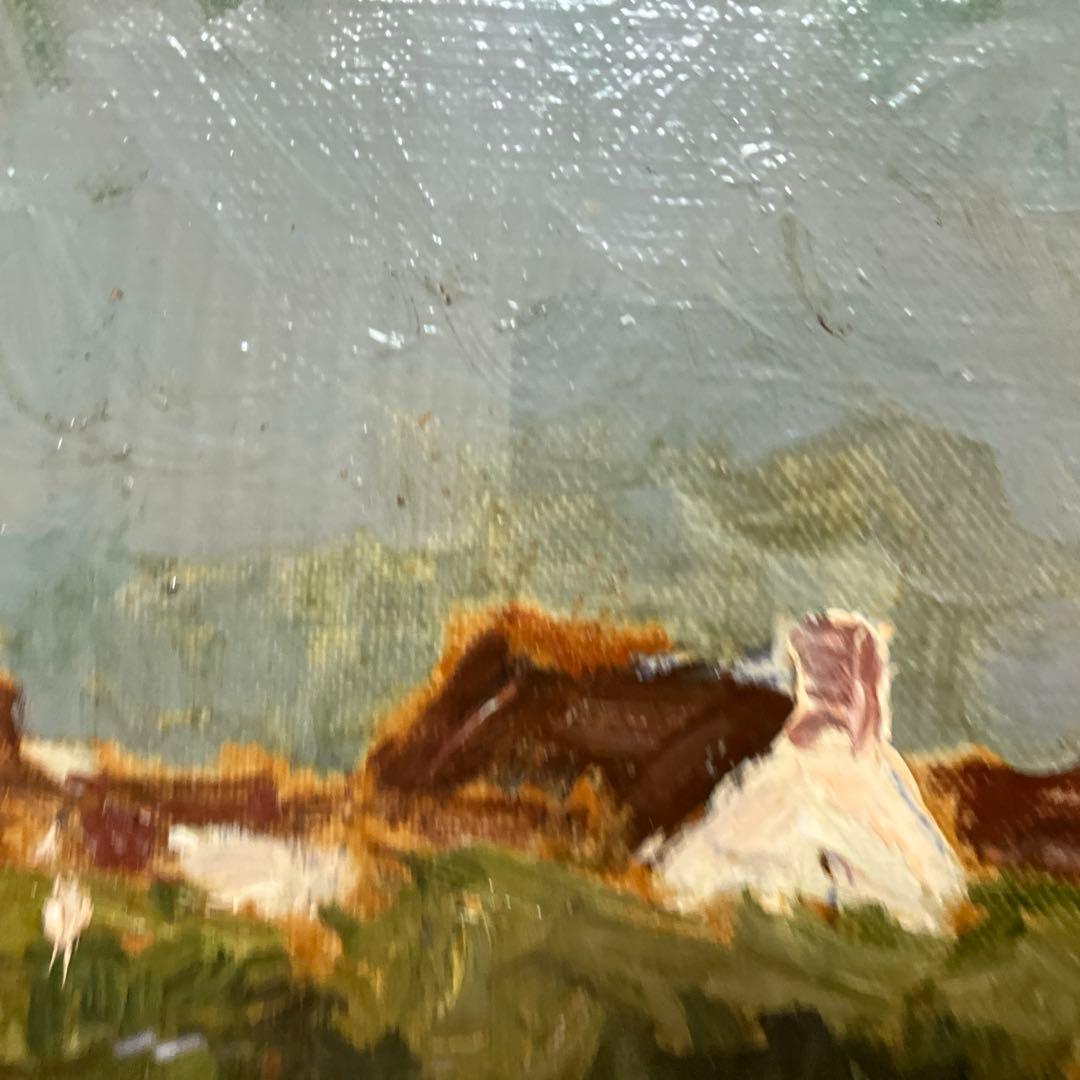 モーリスマルタン印象派風景画 金色フレーム付き15F