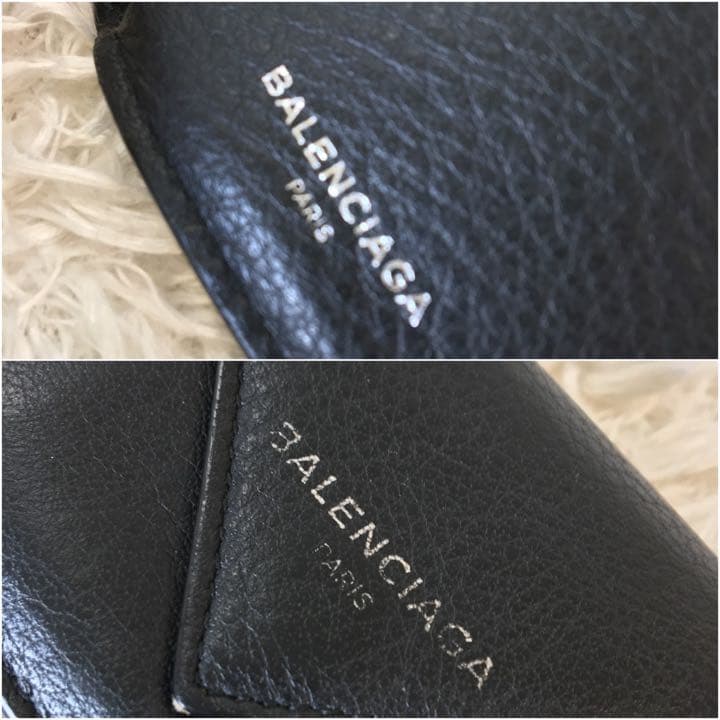 バレンシアガ BALENCIAGA ミニ 財布 ペーパー ブラック レディース