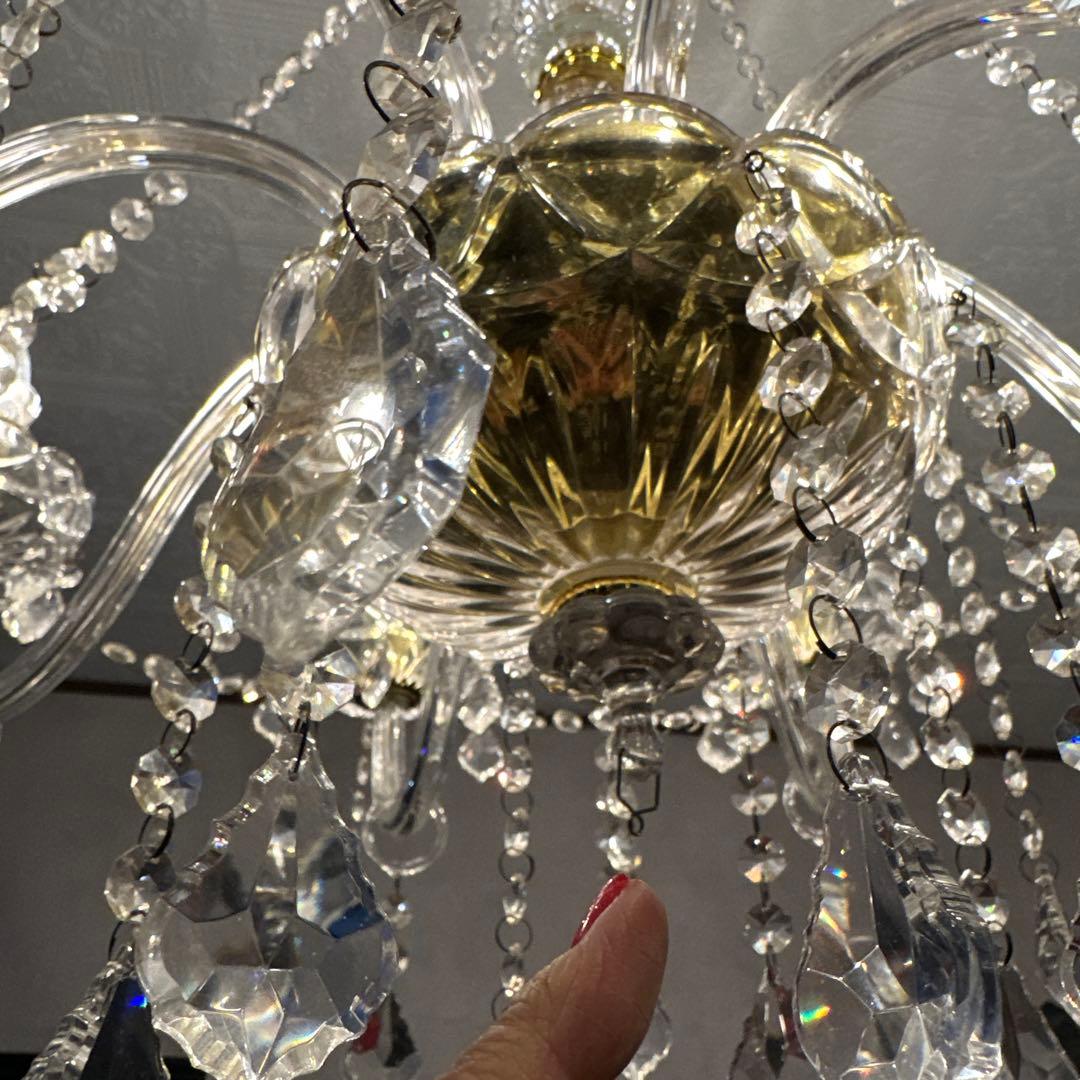 ヴィンテージ 美しすぎるガラスのシャンデリア 引き取り限定