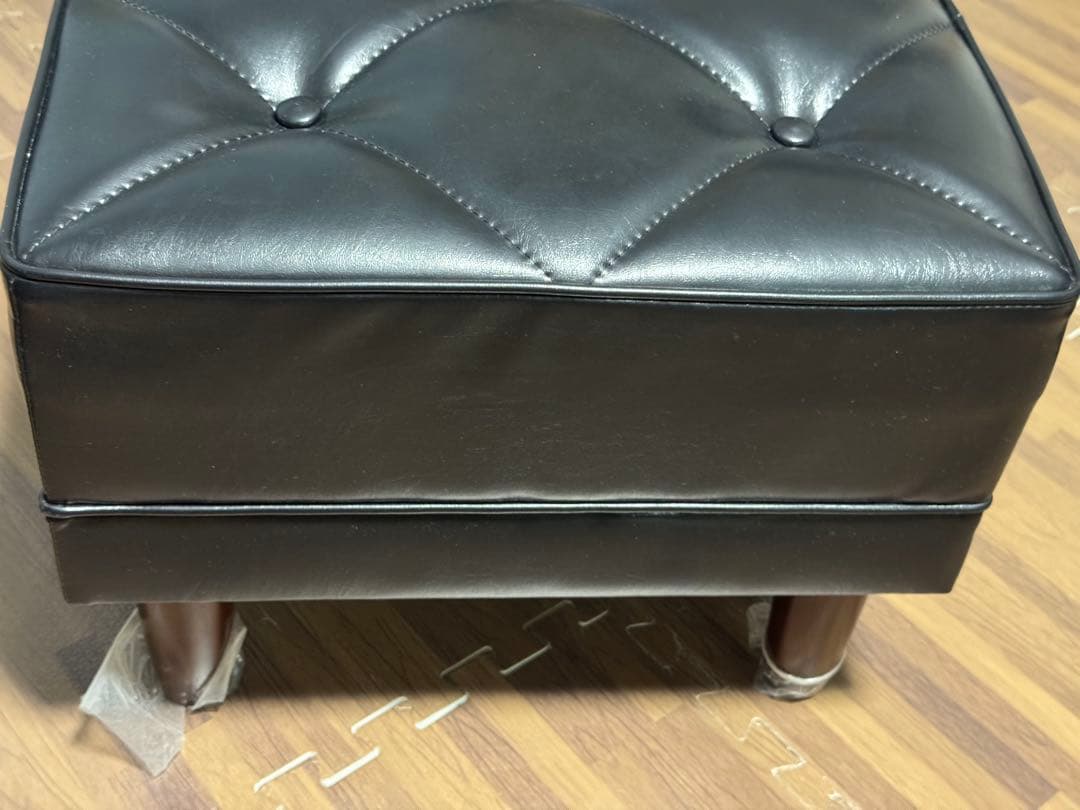 karimoku 合成皮革 オットマン 黒