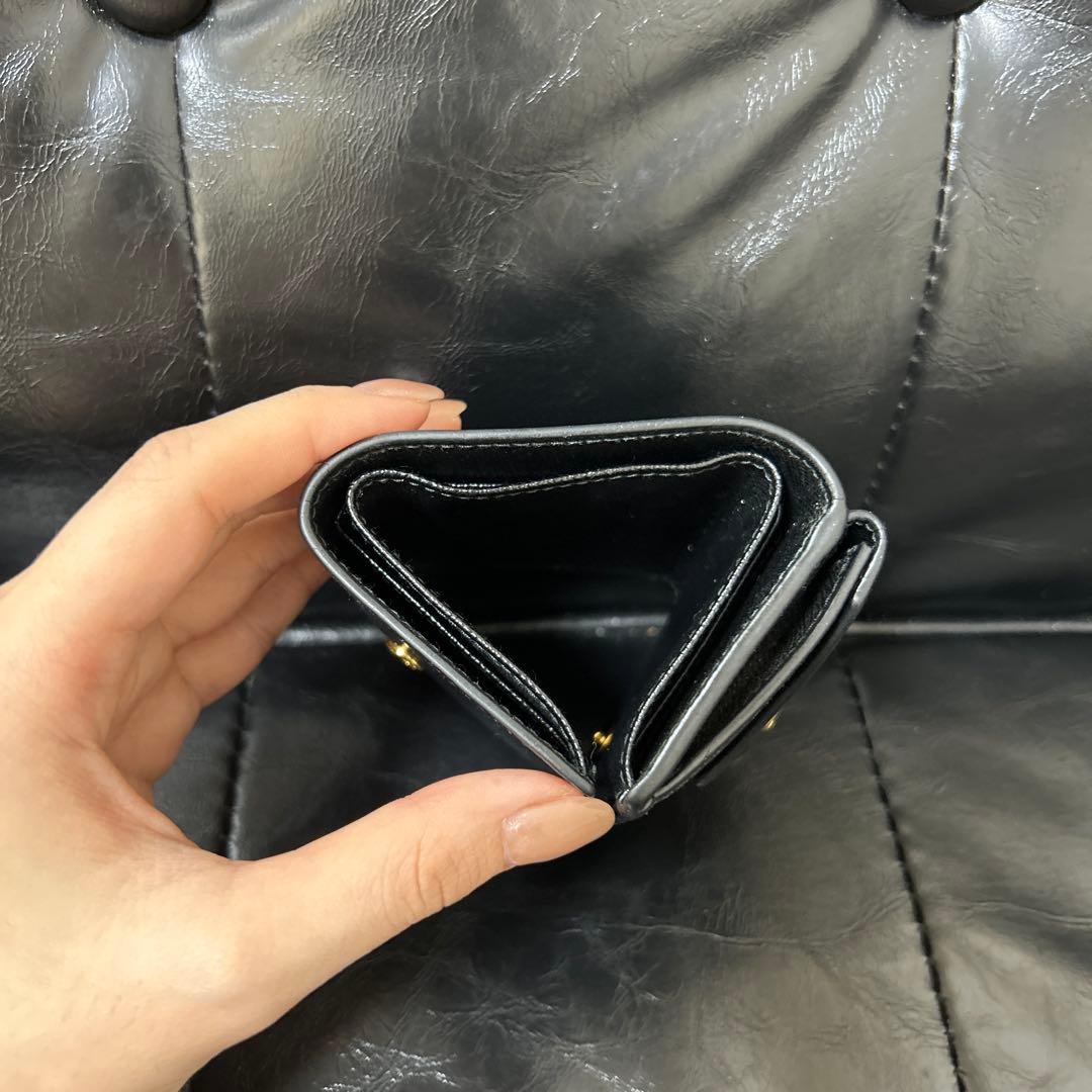 PRADA プラダ サフィアーノ ゴールド三角バッジ 財布 ブラック