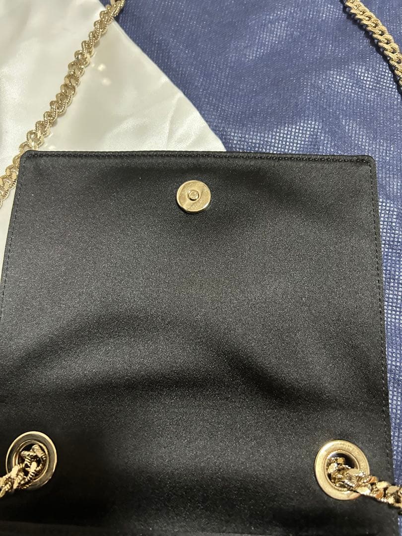 Roger Vivier サテン スクエアバックルビジューショルダーバッグ