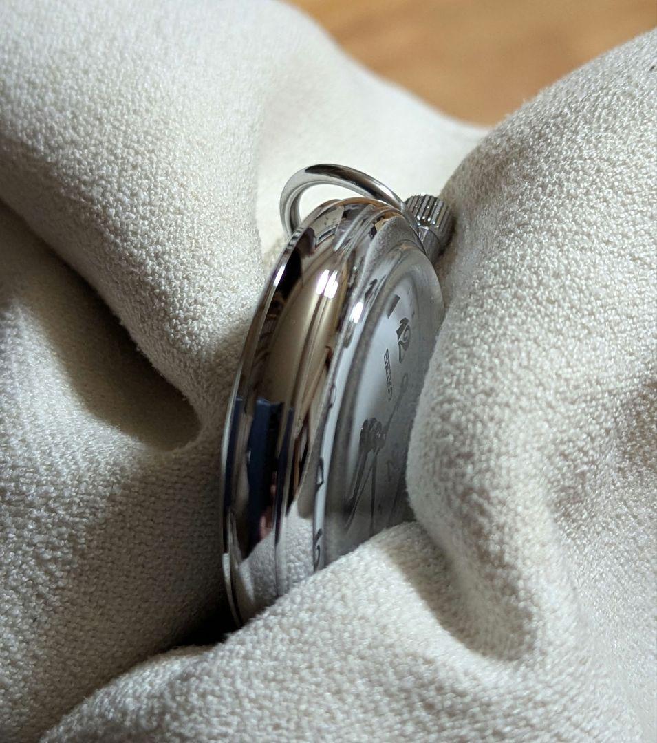 鉄道時計　SEIKO 懐中時計　 電池新品稼働良好　下げ紐付