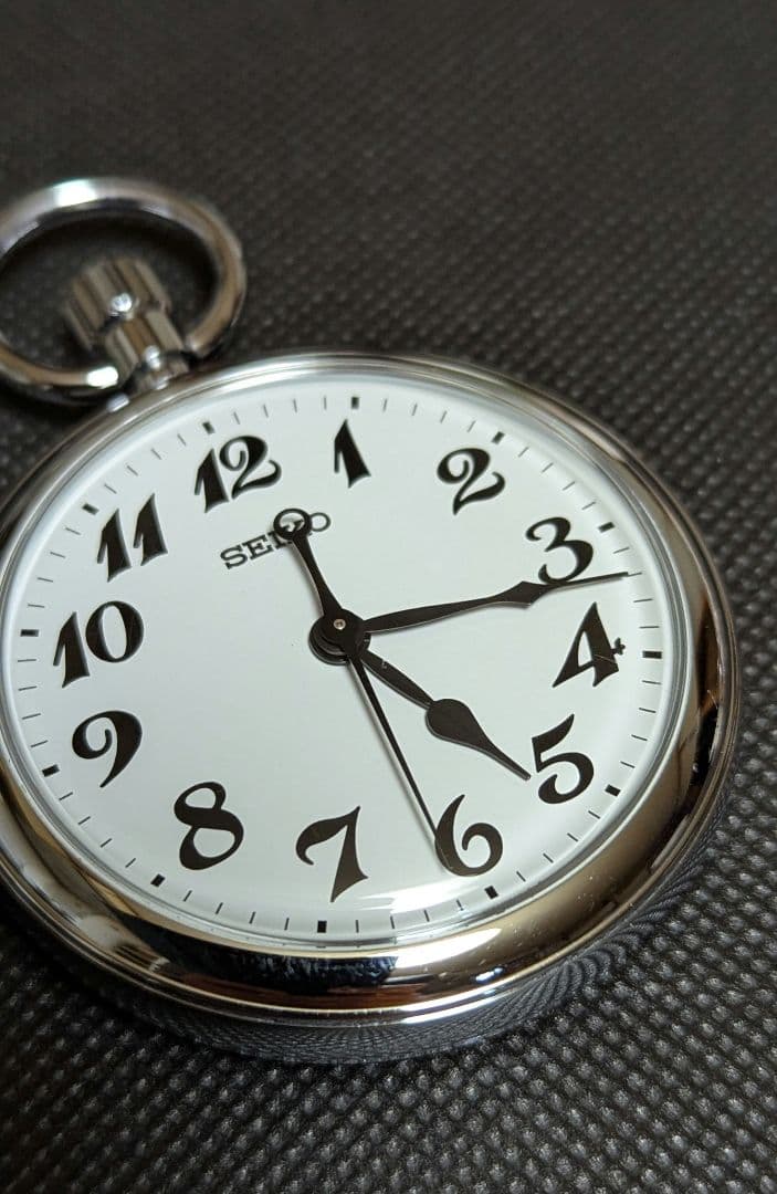 鉄道時計　SEIKO 懐中時計　 電池新品稼働良好　下げ紐付