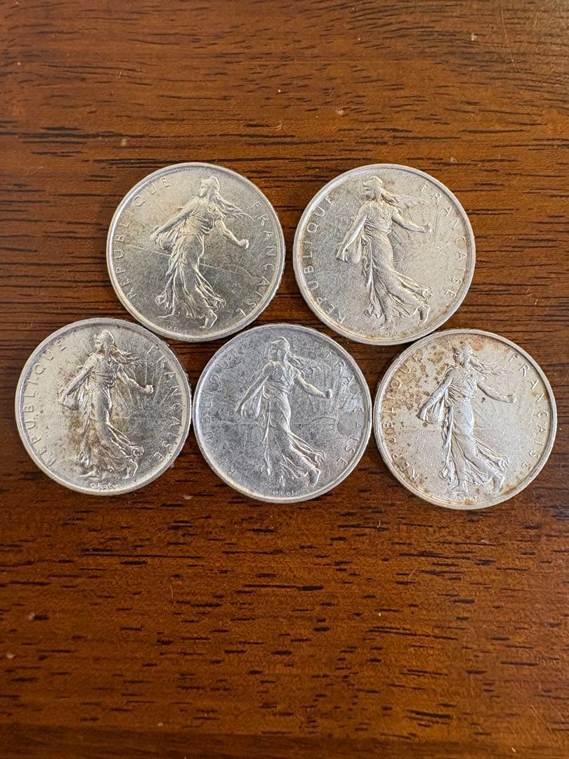 フランス 5フラン銀貨セット（1960-1964年） #1