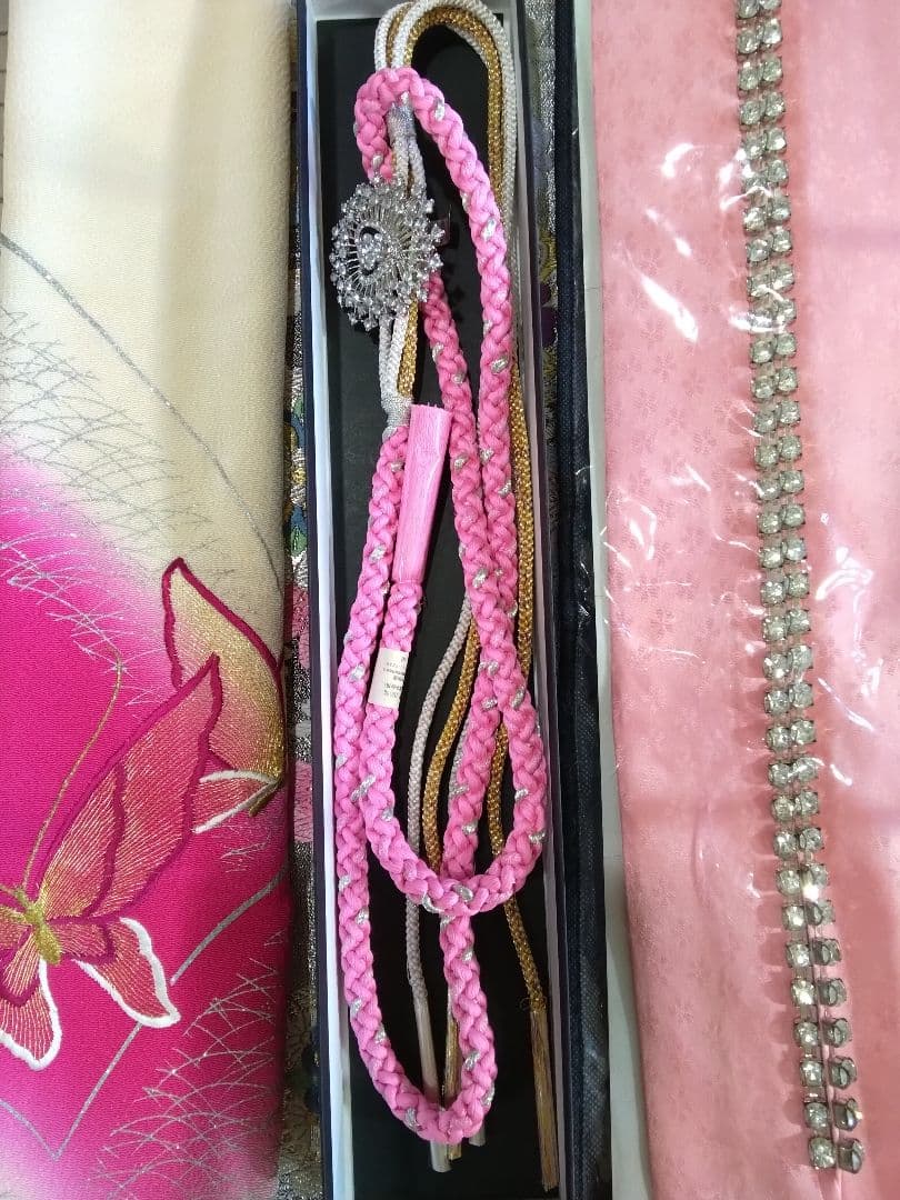 専用】です‼️振袖、正絹未使用、重ね衿帯揚げ帯締め、袋帯襦袢