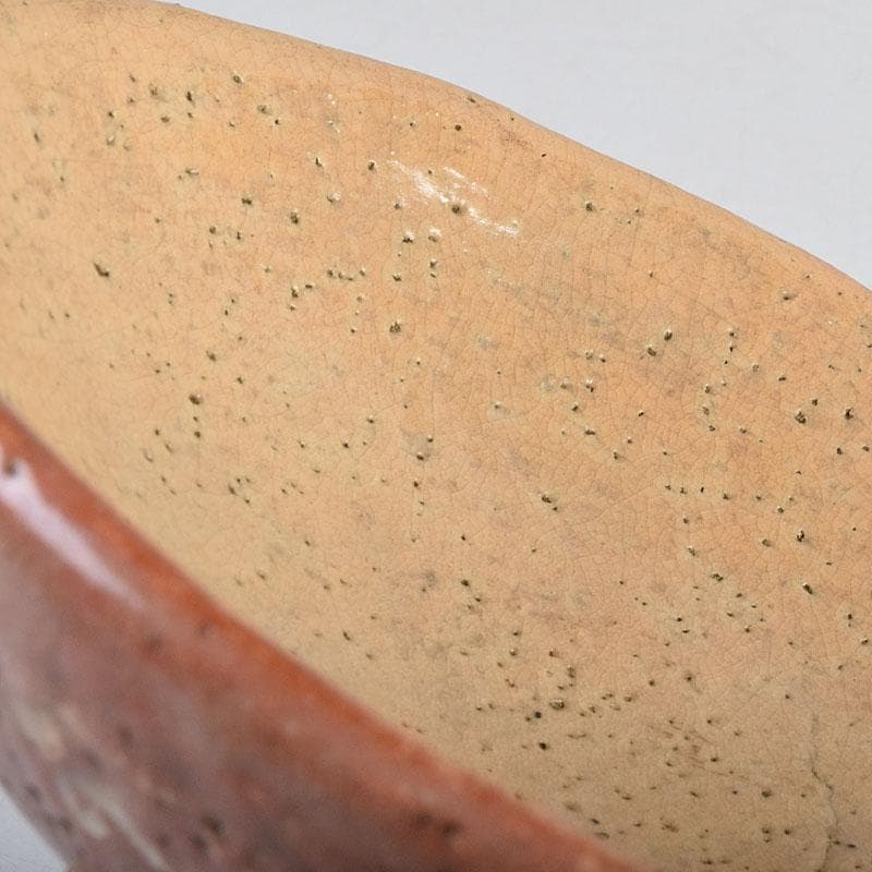 茶道具 佐々木松楽造 赤楽焼 大馬上盃 菓子器 仕覆付 共