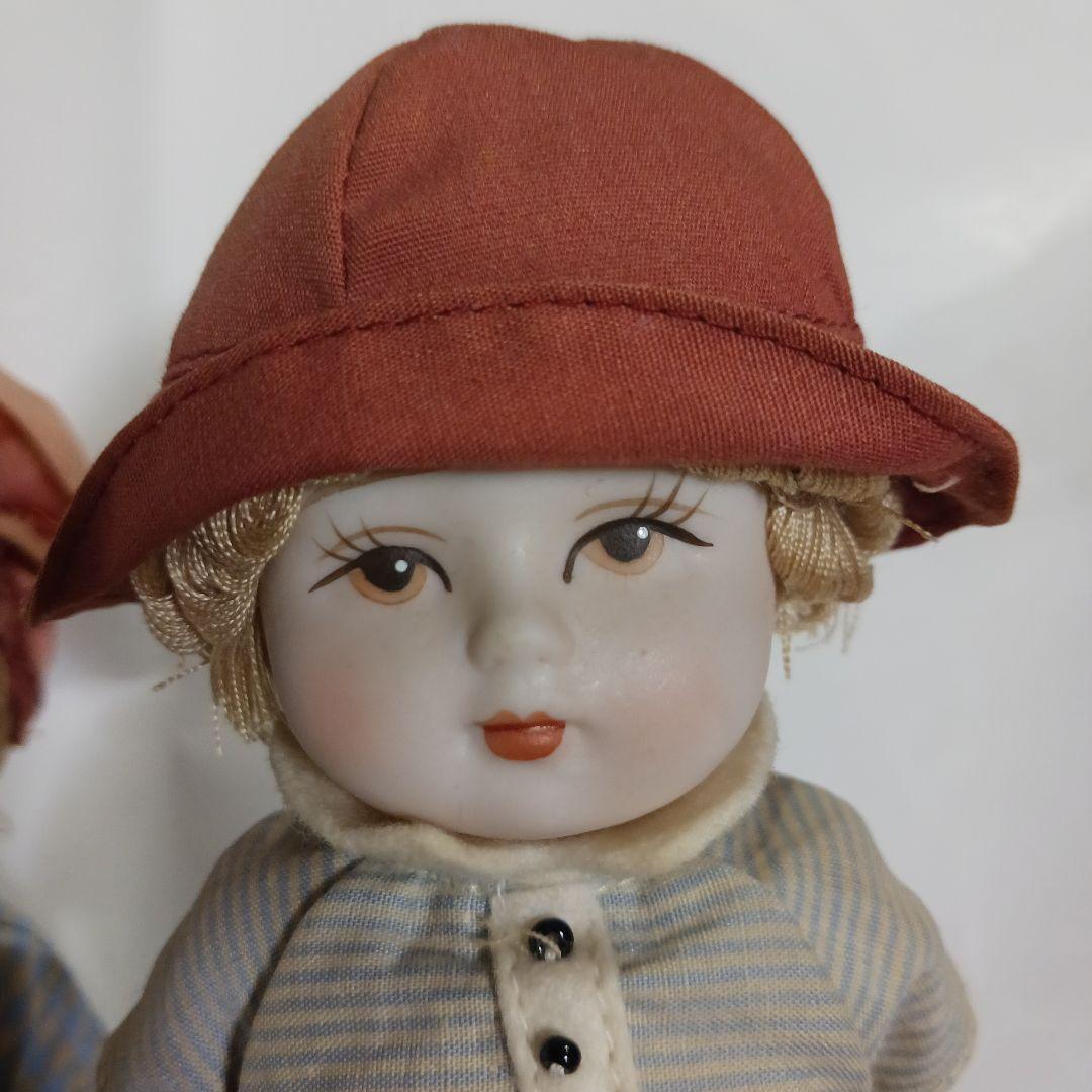 VERTE ビスクドール ヴィンテージ 陶器製人形 2体セット - メルカリ