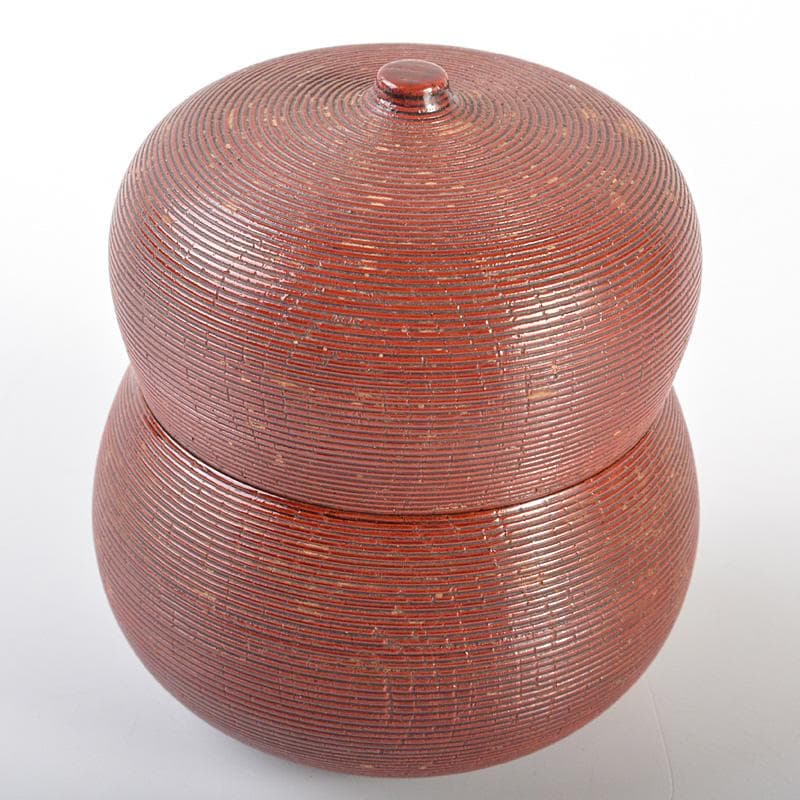 茶道具　越前塗　糸目　七宝蒔絵　瓢茶器　共箱　V　R6794