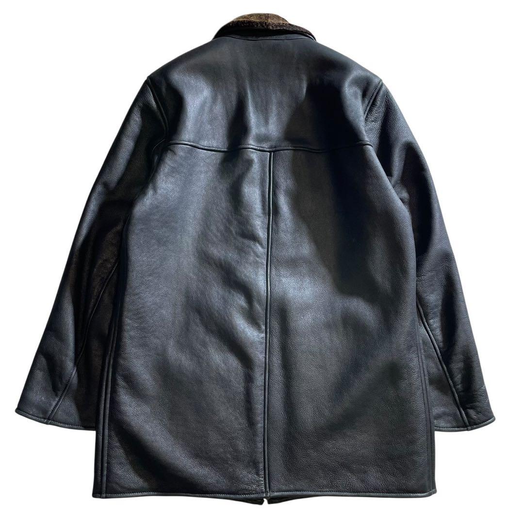 Ermenegildo Zegna ムートンコート レザーコート　ラム　L