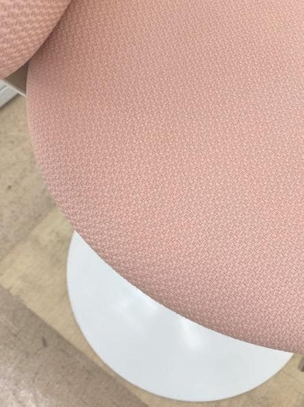 【P1】sakaya 患者用チェア 布張り 背付 円盤脚 座面回転