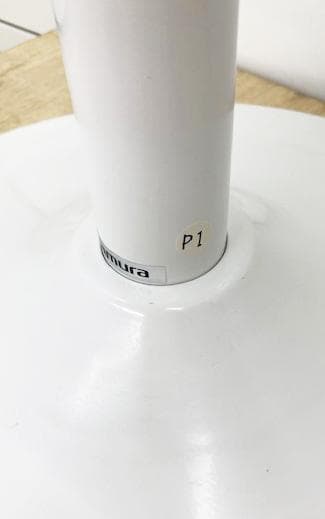 【P1】sakaya 患者用チェア 布張り 背付 円盤脚 座面回転