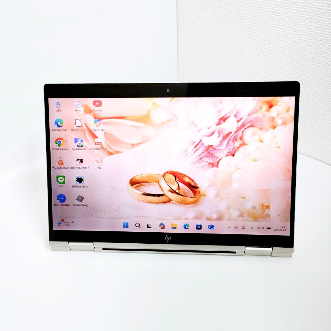 タッチパネル✨️2in1/第8世代i5/HP/SSD/カメラ付きノートパソコン