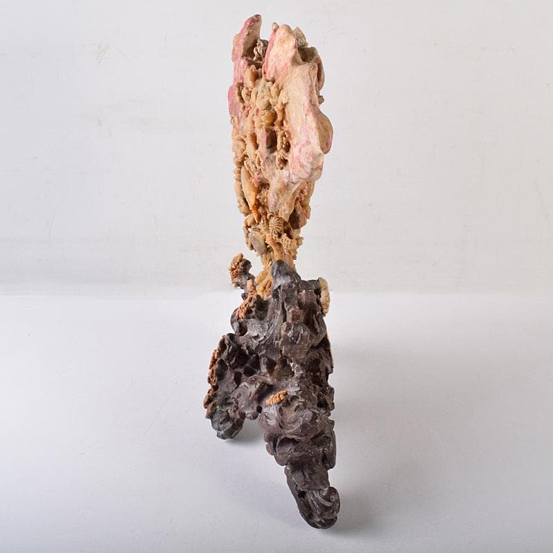 中国 玉石昌化鶏血石 魚蟹海老花刻 置物 床飾 約6㎏ F R7946B - メルカリ