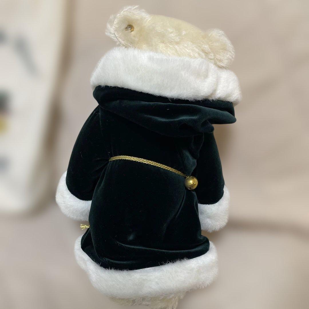 新品　シュタイフ　テディベア　ぬいぐるみアジアンサンタ2002 白いモヘア限定品