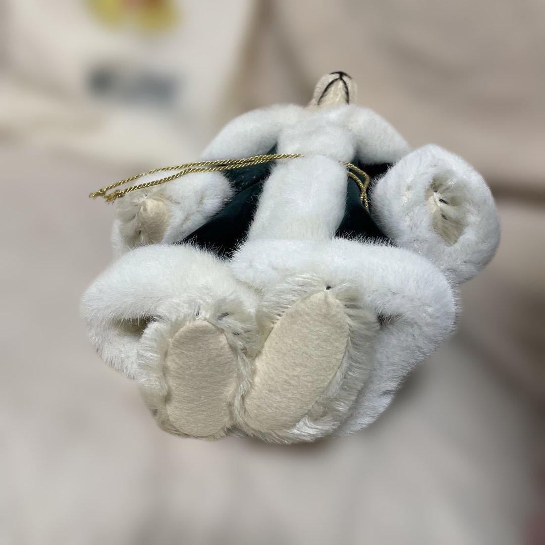 新品　シュタイフ　テディベア　ぬいぐるみアジアンサンタ2002 白いモヘア限定品