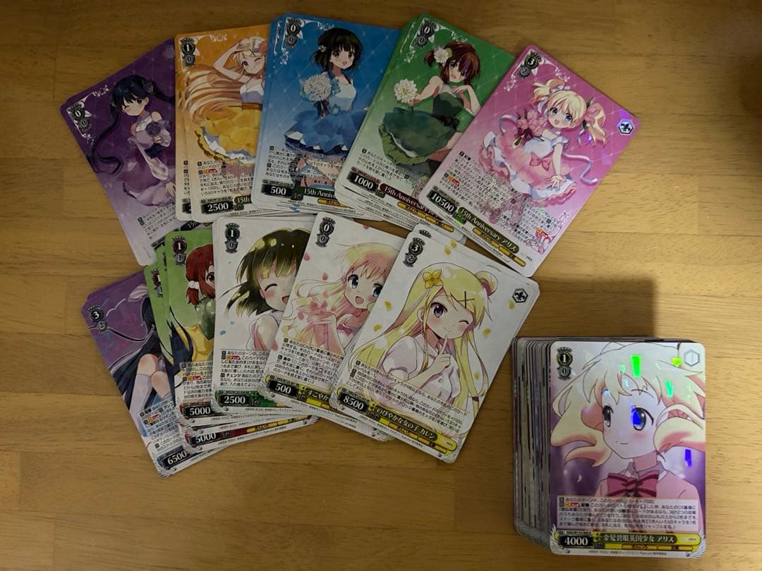 ヴァイスシュヴァルツ　きんいろモザイク RR以下 4コン B版　先後マーカー付 ヴァイス きんいろモザイク RR以下 B版 4コン 先攻後攻マーカー各種付き