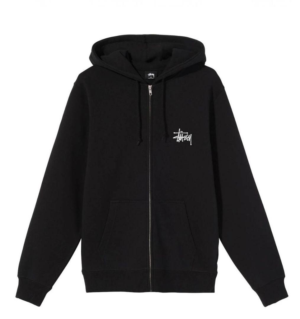 ステューシー BASIC STUSSY ZIP HOODIE☆ジップパーカー M