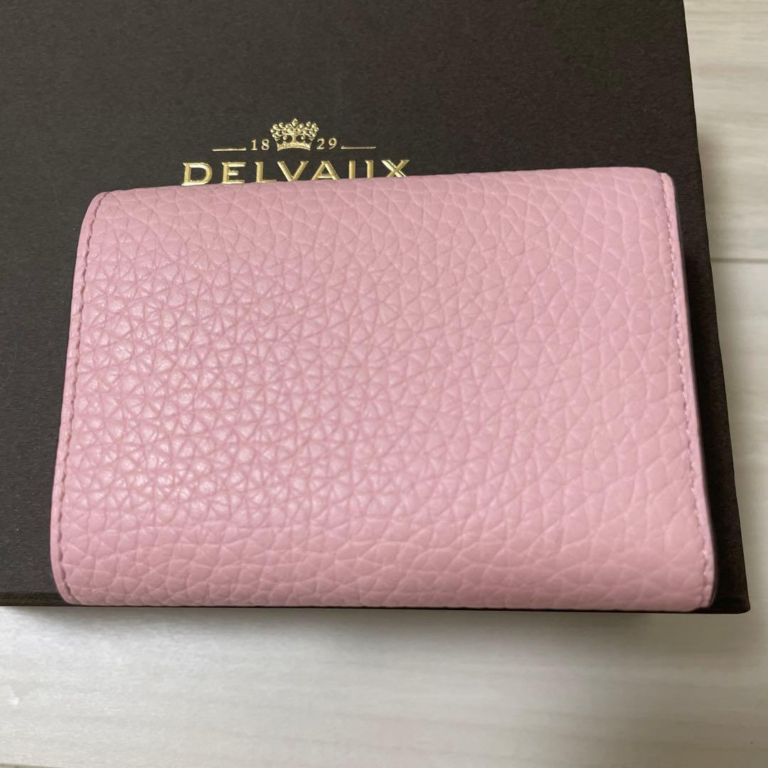 DELVAUX デルヴォー 三つ折り財布 ピンク - メルカリ