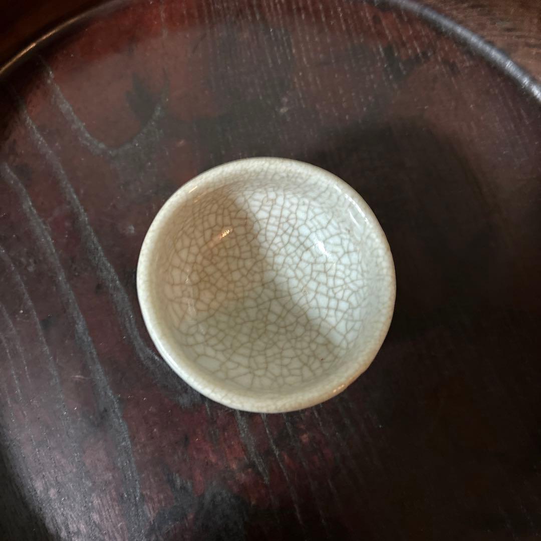 李朝　白磁ぐい呑み　盃　猪口　古伊万里　平佐　江戸時代　骨董　秦秀雄　白洲正子