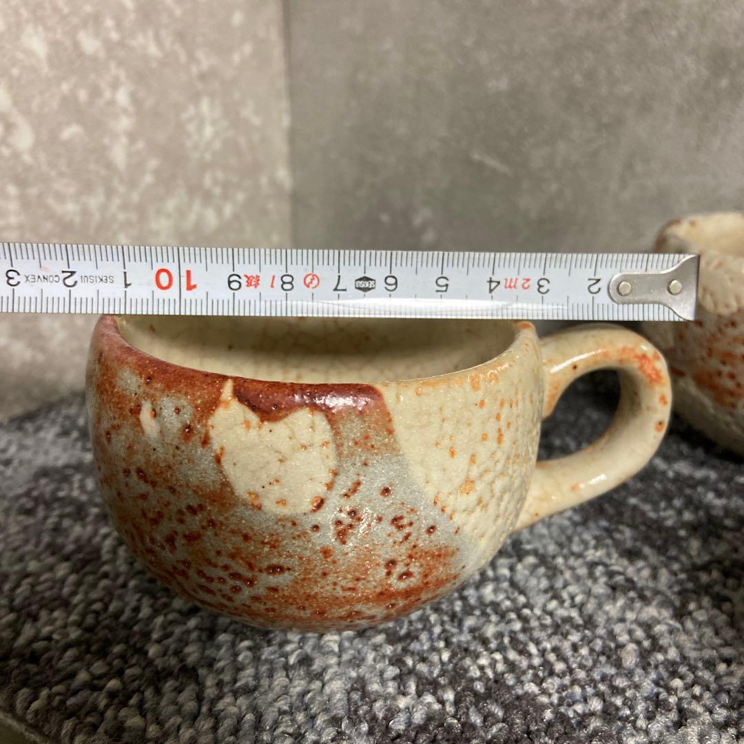 志野焼 北山窯 カップ&ソーサー 5客セット コーヒーカップ