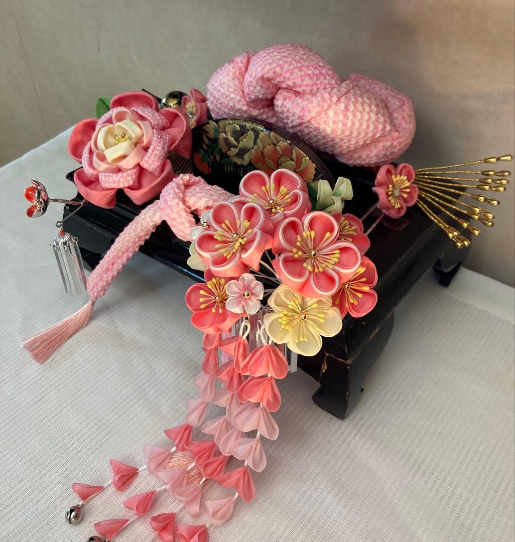 専用　桃色吐息　牡丹と梅　金属簪　花簪コーム簪　櫛簪　玉簪　Uピン簪　後押し