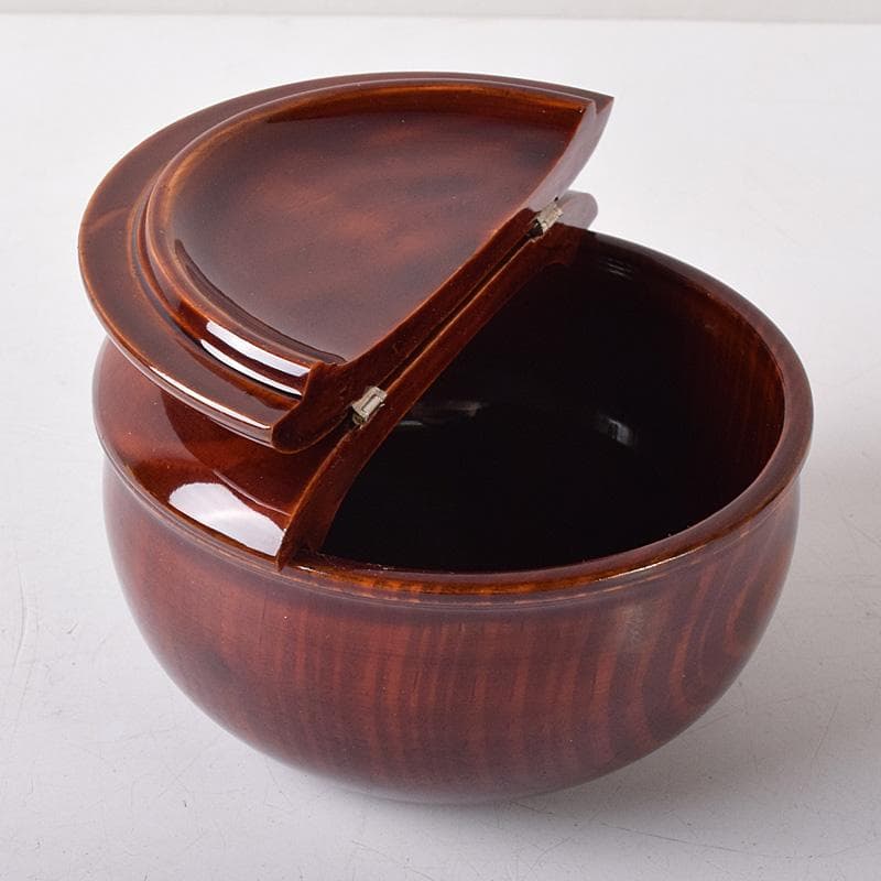 茶道具　栄春造　溜塗　老松蒔絵　茶器　龍村美術織物謹製仕覆付　共箱　V　7529