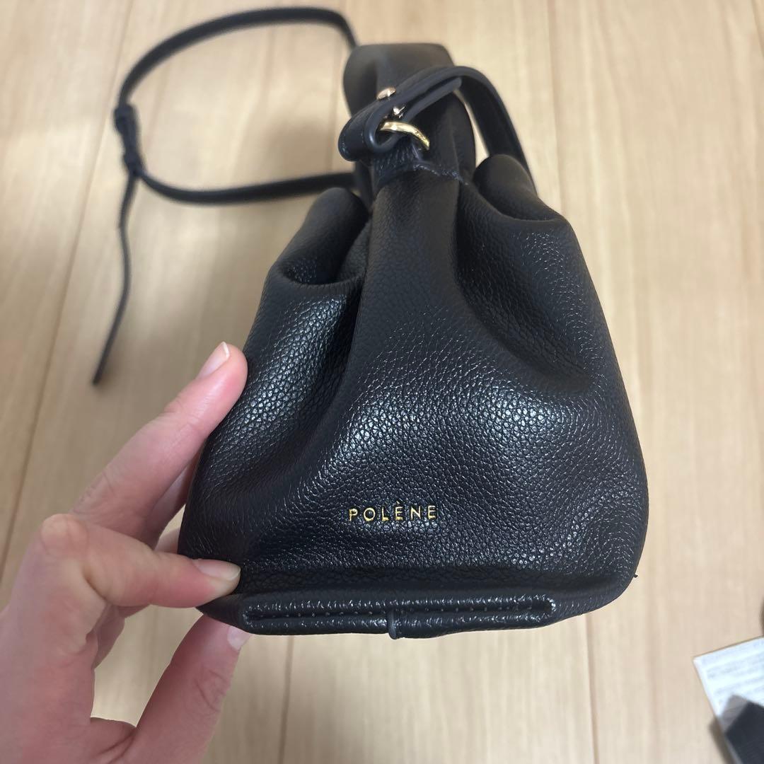 ま*め様 POLENE Numero Neuf Mini ブラックショルダーバッ