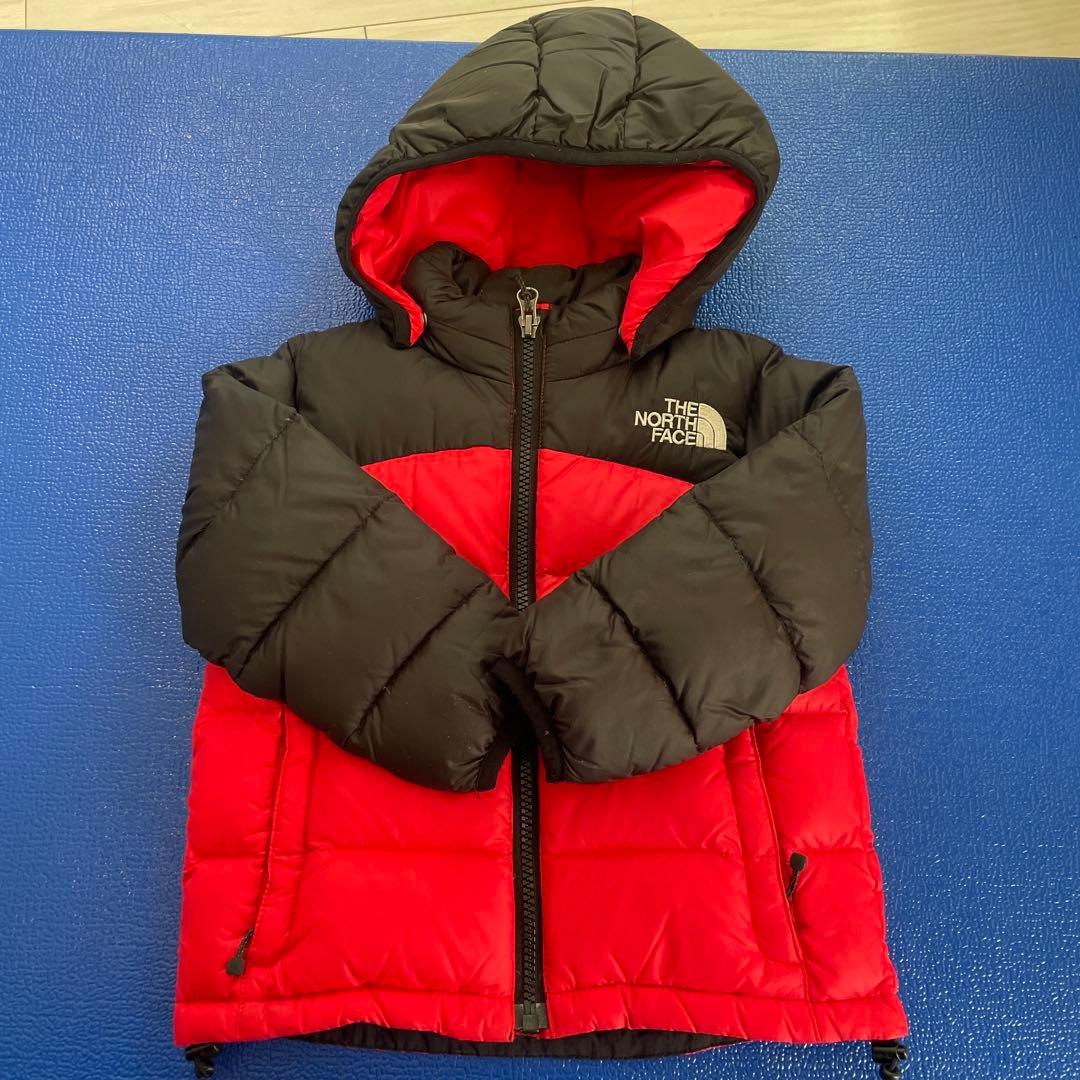 THE NORTH FACE キッズダウンジャケット 黒/赤