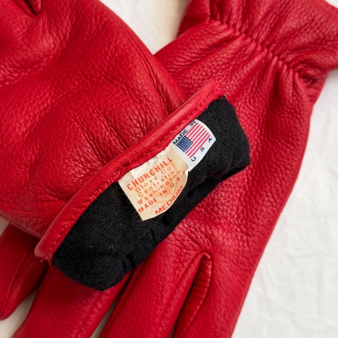 churchill red leather glove sullen