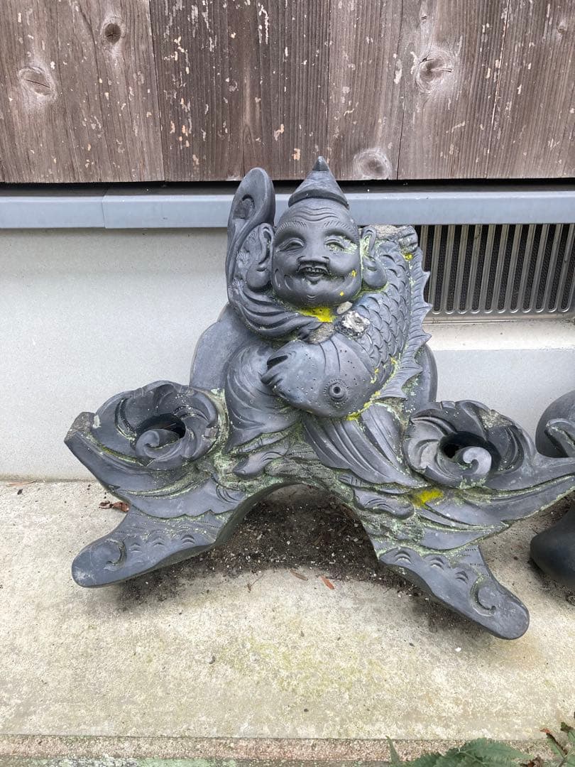 鬼瓦　恵比寿様　大黒様　2点セット送料込み maaoyama_141-37