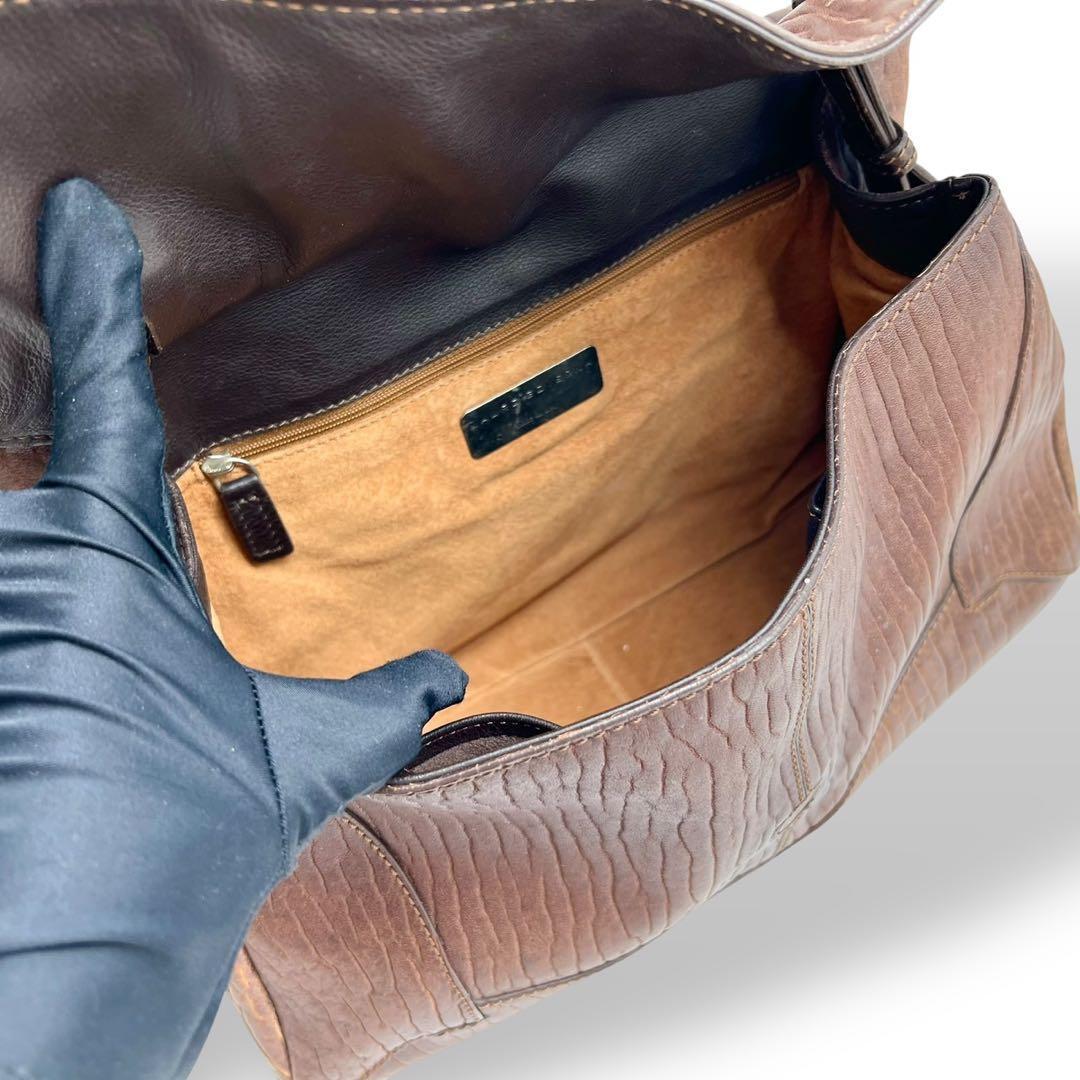 マウロゴヴェルナ ハンドバッグ トートバッグ レザー クロコ アザラシ 肩掛け