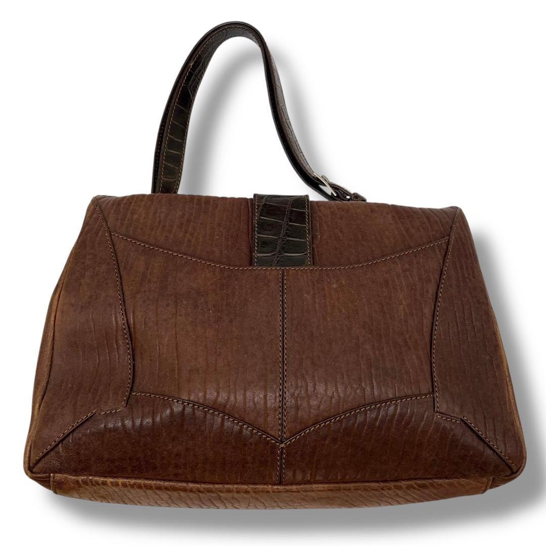 マウロゴヴェルナ ハンドバッグ トートバッグ レザー クロコ アザラシ 肩掛け