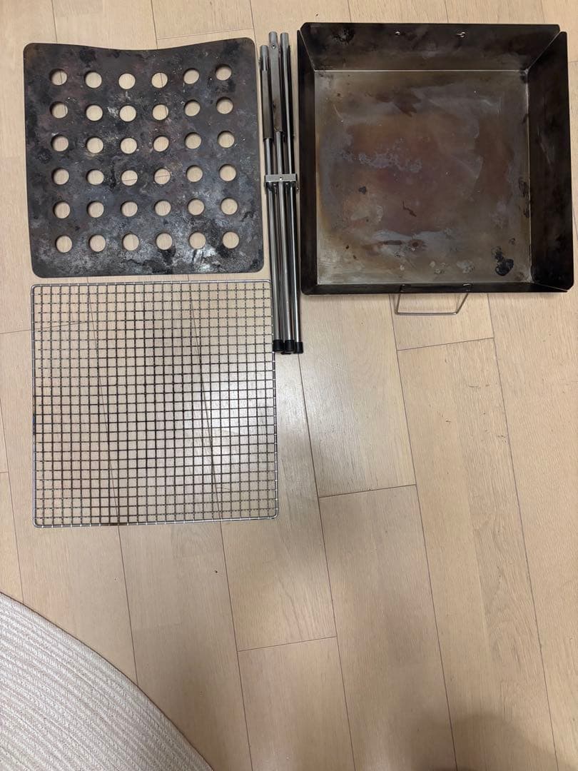 ファイアグリルセット(焚き火台2個＋オプションパーツ)