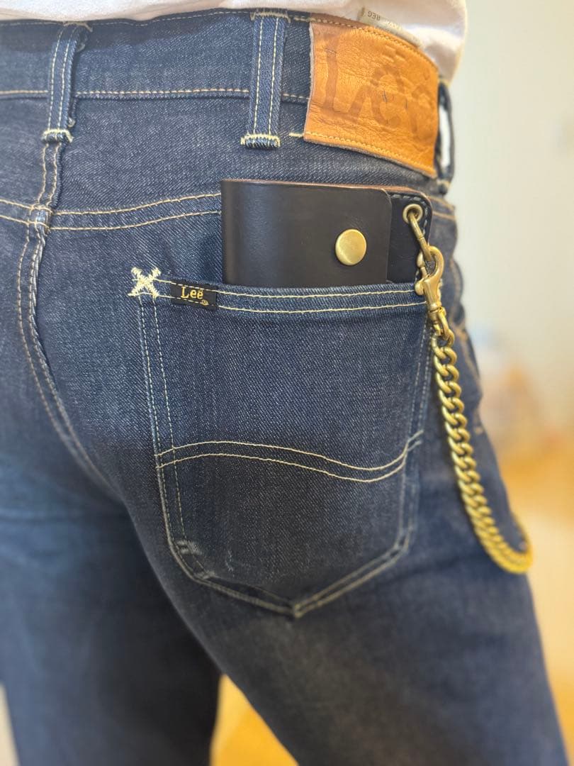 トラッカーウォレットロング【クロムエクセル】3層 シニュー糸ナチュラル使用