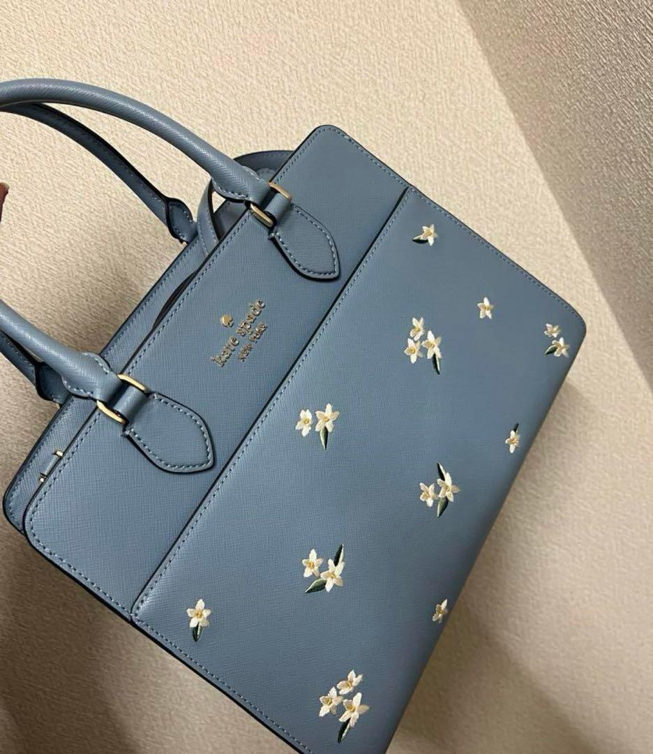 る*ん様 katespade ケイトスペード　バッグ　花柄　ブルー