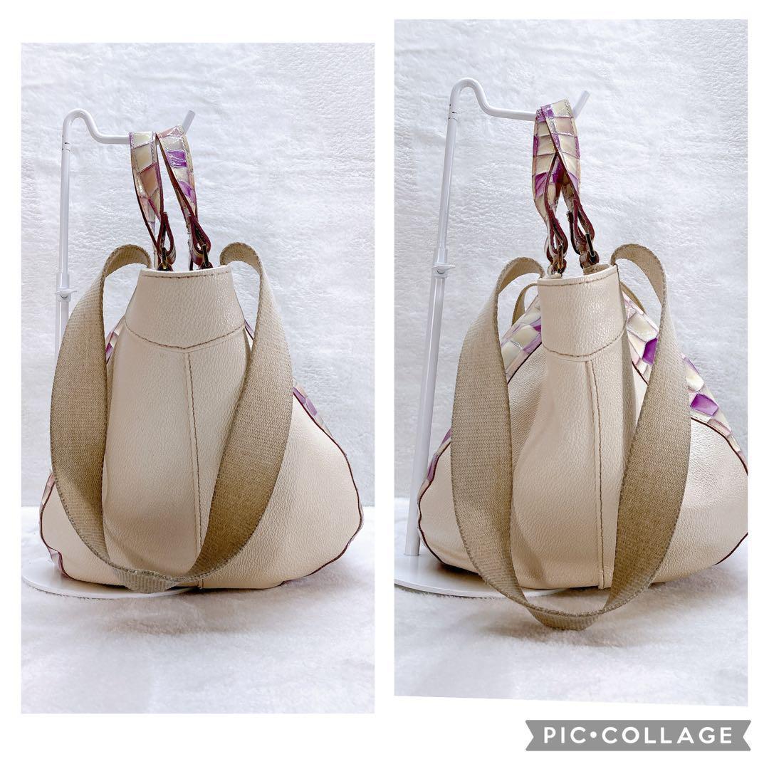 ✨綺麗✨ATAO アタオ バタフライ 2wayバッグ ヴィトロ 金具 ラベンダー