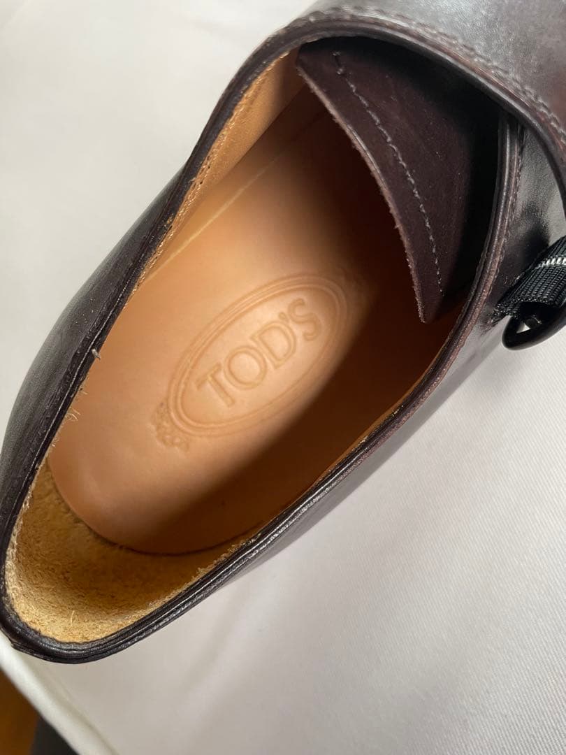 【新品】１５万 試着のみTod’s トッズ　モンクストラップ　ダークブラウン　８