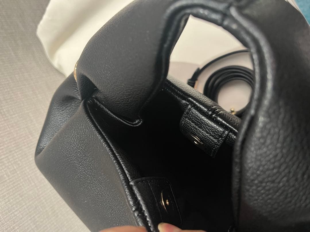 POLENE 黒 ショルダーバッグ Cyme 大 ラージサイズ