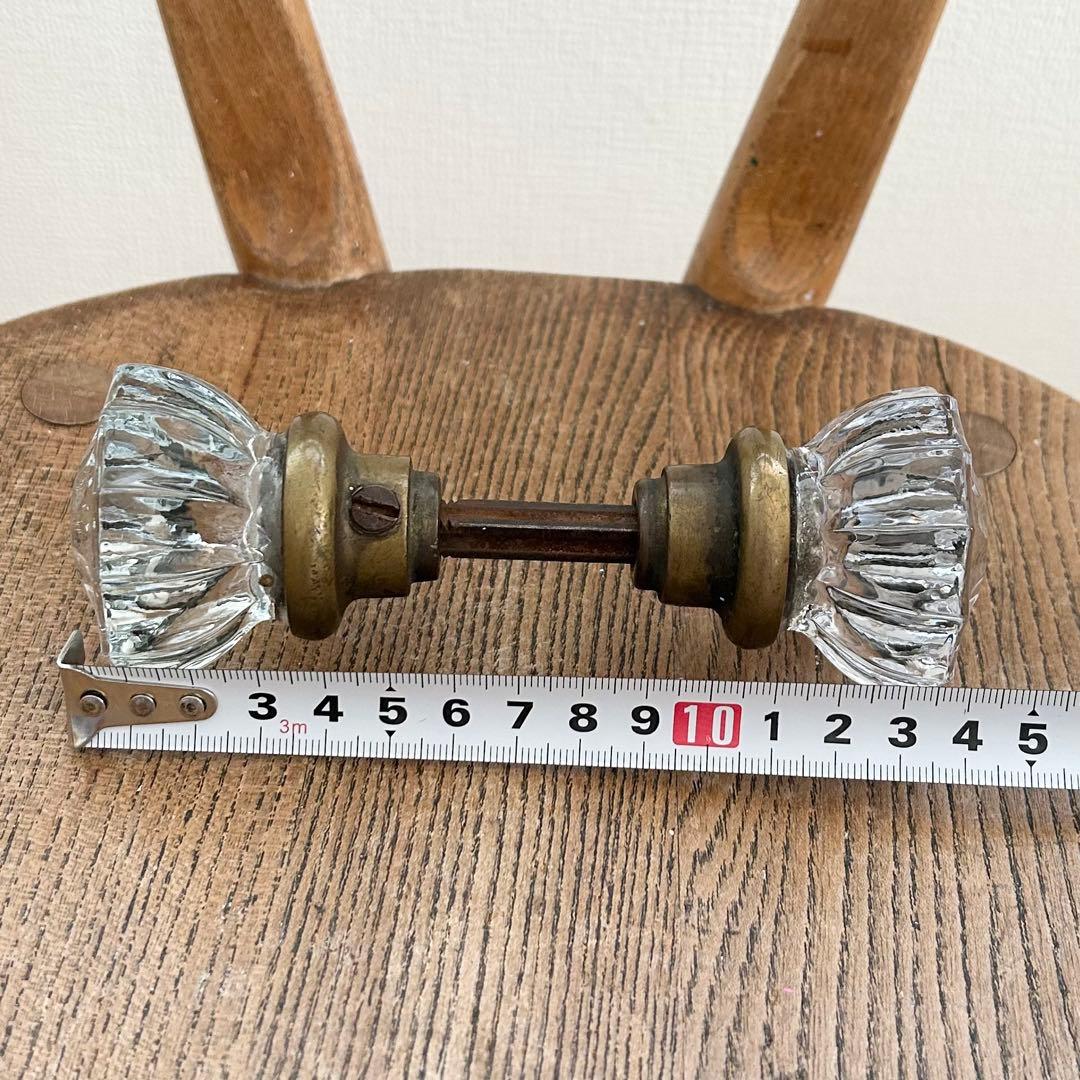 アンティーク◇ガラス製ドアノブ◇硝子ドアハンドル取手 - メルカリ