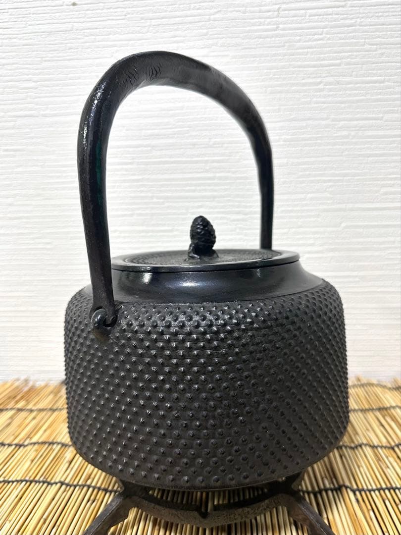 未使用品　成龍堂鋳造所 伝統工芸士 及川　齋（齋峰)造　万代屋アラレ　3升