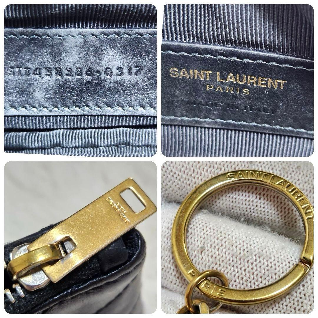 ✨美品✨サンローラン　ケース　小銭入れ　キーリング　カサンドラ　ブラック