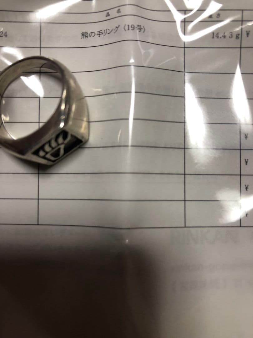 ゴローズ熊の手リング19号中古未使用